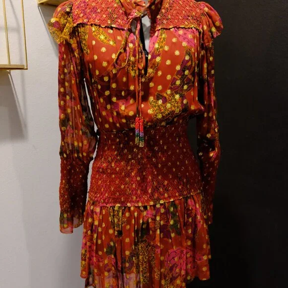 NWT Farm Rio Banana Flowers Mini Dress - XS - Picture 8 of 8